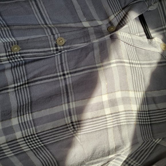 Cropped Flannel Shirt w/ Gold Detailing - Picture 10 of 10